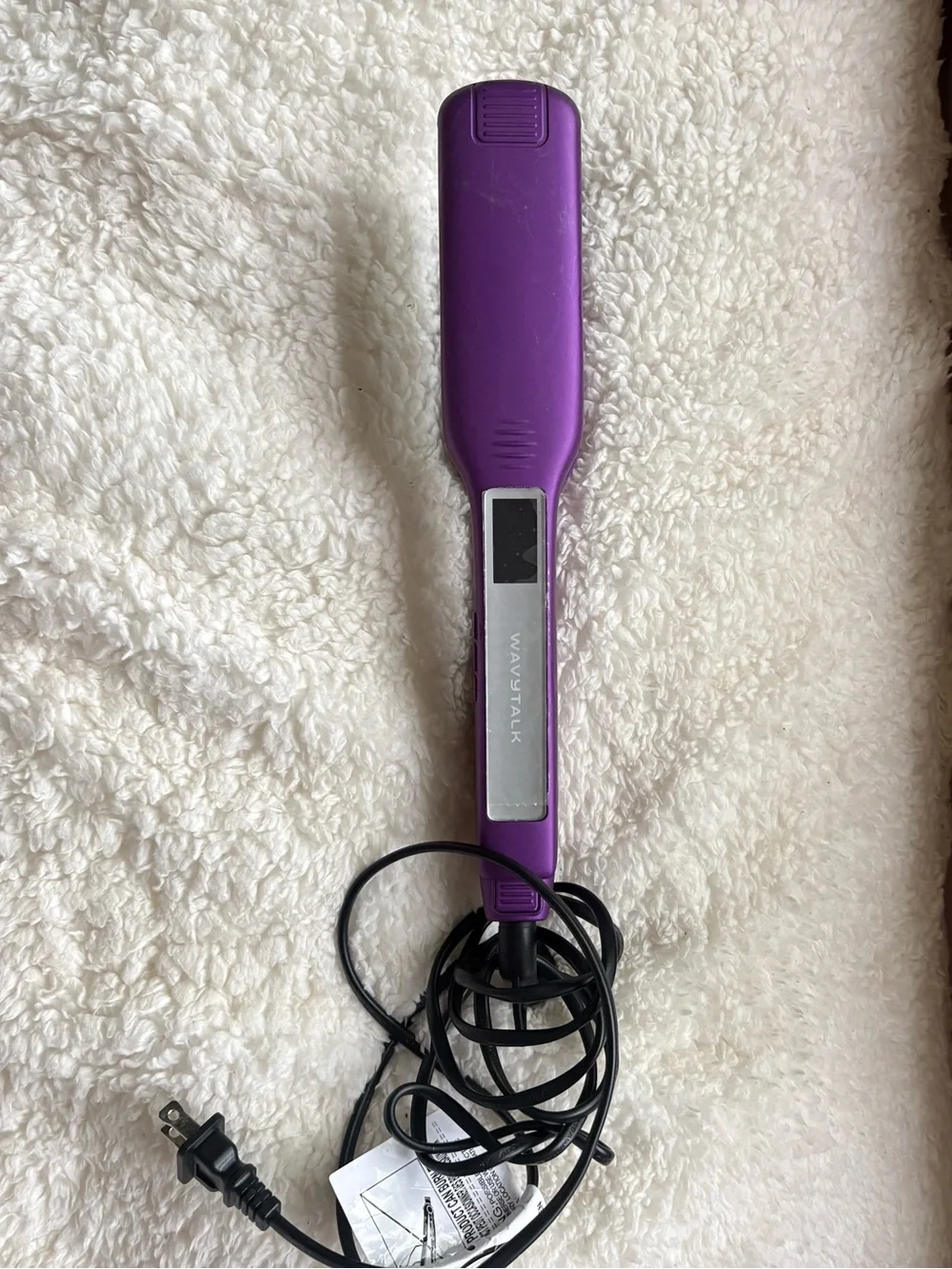 WavyTalk Purple Ceramic Hair Straightener with Digital LCD